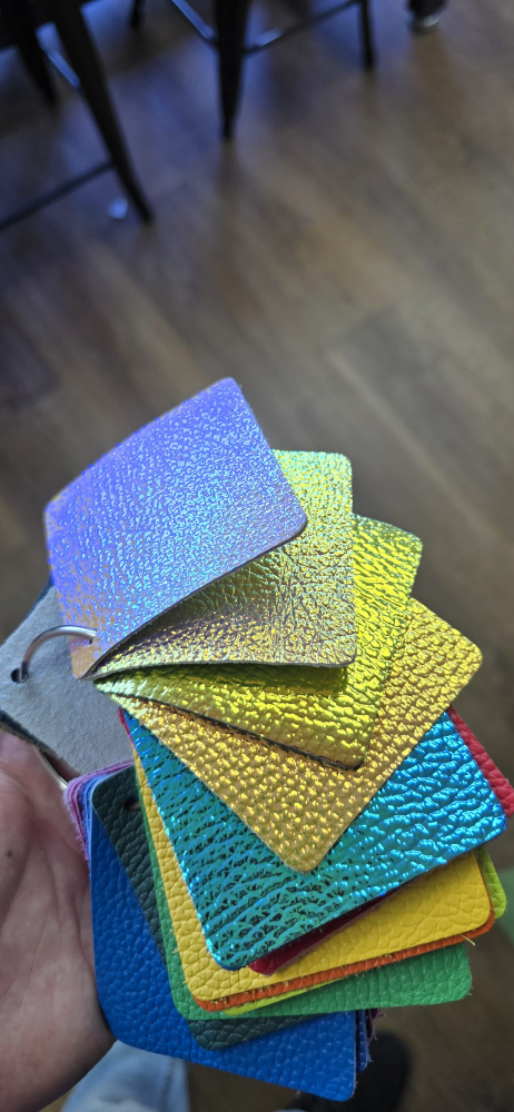 Various leather types and textures